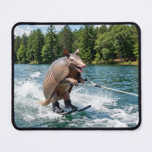Item preview, Waterskiing Armadillo designed and sold by Tridentulus.