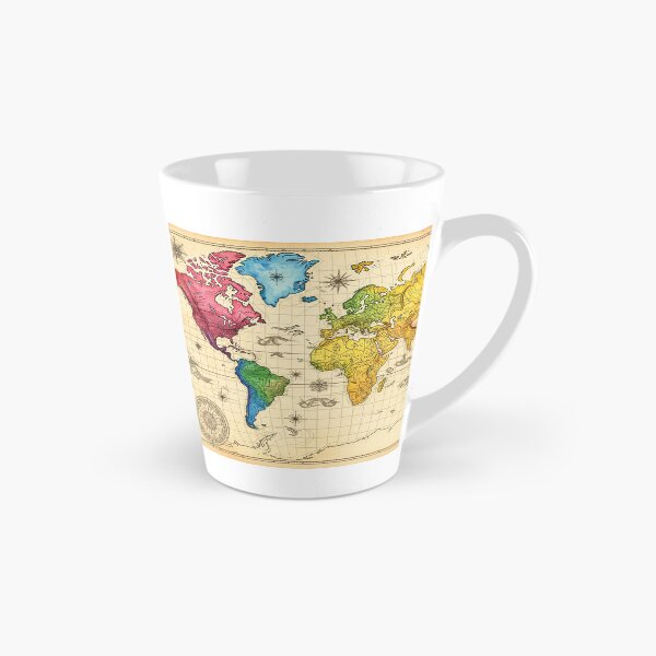 Item preview, Colorful Vintage World Map designed and sold by Kaleidoscope Print.