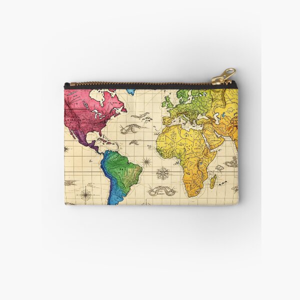 Item preview, Colorful Vintage World Map designed and sold by Kaleidoscope Print.