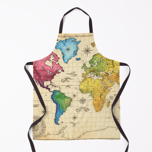 Item preview, Colorful Vintage World Map designed and sold by Kaleidoscope Print.