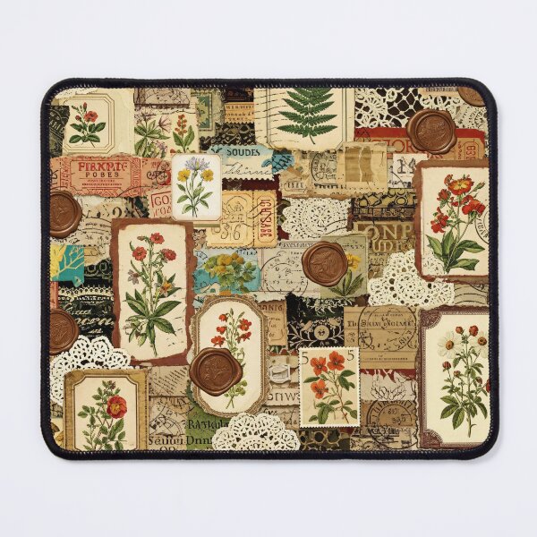 Item preview, Vintage Botanical Ephemera Collage designed and sold by Kaleidoscope Print.
