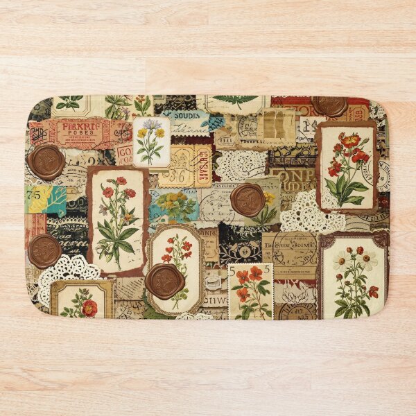 Item preview, Vintage Botanical Ephemera Collage designed and sold by Kaleidoscope Print.