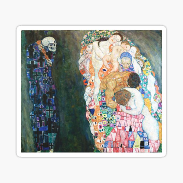 Aperçu de l'œuvre HD. La Mort et la Vie, de Gustav Klimt. HAUTE DÉFINITION créée et vendue par MINDTHECHERRY.