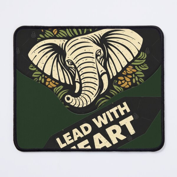 Item preview, "Lead With Heart" -African Elephant Minimalist Line Art Savanna designed and sold by SavannaStrikes.