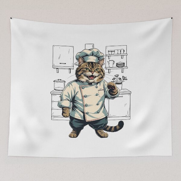 Item preview, Chef Cat Cartoon designed and sold by yuki-hana.
