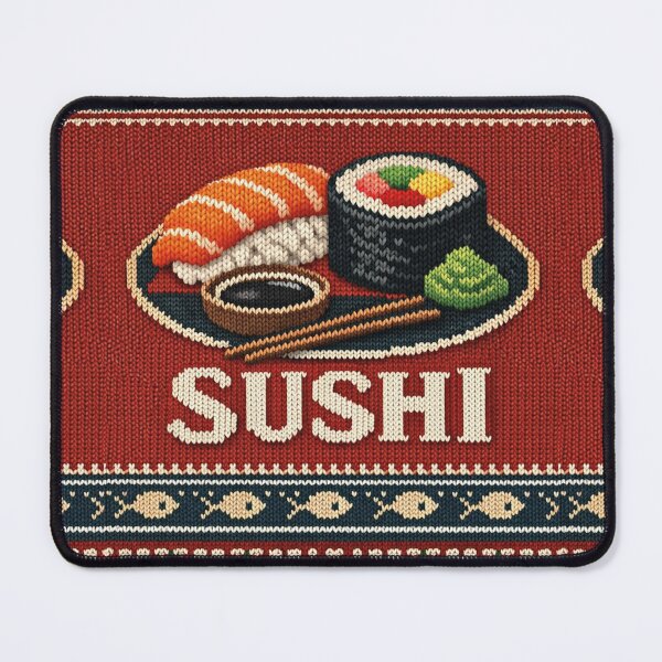 Item preview, Sushi Platter Ugly Christmas Sweater Knit Design designed and sold by Mauswohn.