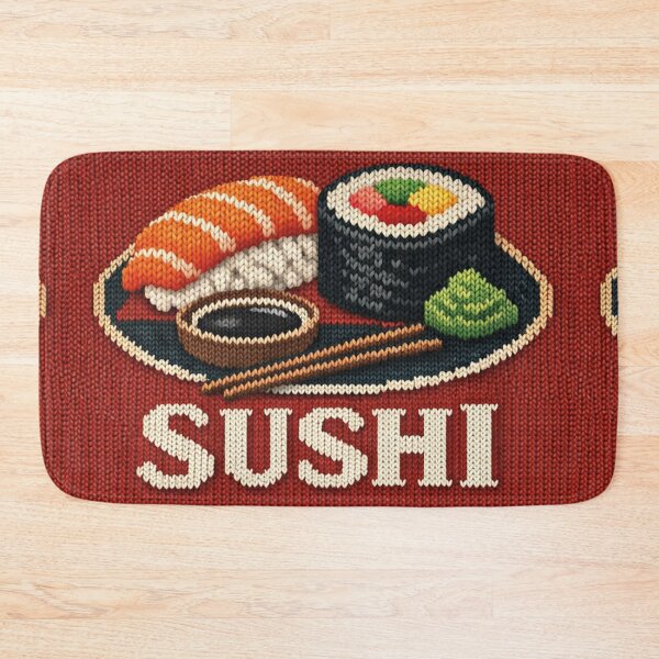 Item preview, Sushi Platter Ugly Christmas Sweater Knit Design designed and sold by Mauswohn.