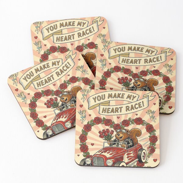Item preview, You Make My Heart Race: Retro Hot Rod Valentine designed and sold by Art's Diner.