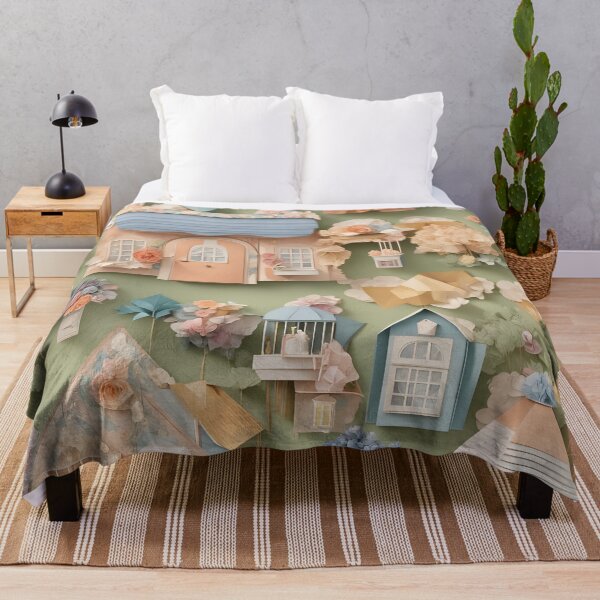 Item preview, Origami Art - Soft Hues of a Quiet Village designed and sold by ArtfulFolds.