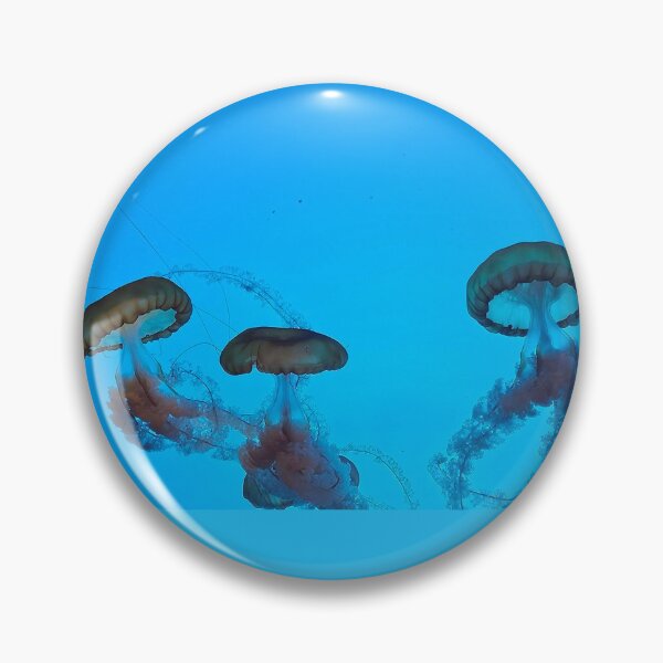 Item preview, Sea Nettle Jellyfish Aquarium Blue Backdrop designed and sold by Bearmoth Arts.