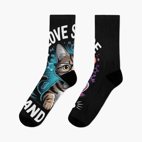 Item preview, I Love Science & Cats Cute Kitty Cat Feline Student Teacher designed and sold by AmandasHastie.