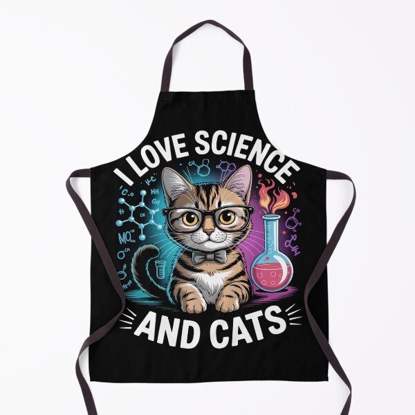 Item preview, I Love Science & Cats Cute Kitty Cat Feline Student Teacher designed and sold by AmandasHastie.