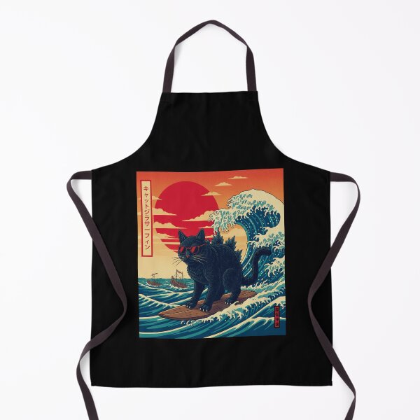 Item preview, Catzilla Surfing The Great Wave. designed and sold by EunsooLee.