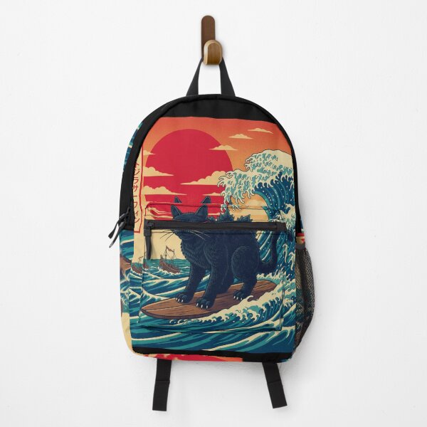 Item preview, Catzilla Surfing The Great Wave. designed and sold by EunsooLee.