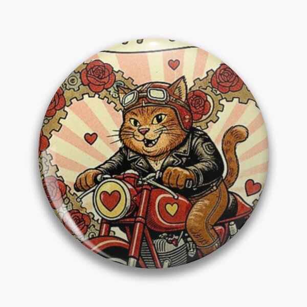 Item preview, You Rev My Heart: Rockabilly Biker Cat Valentine designed and sold by Art's Diner.