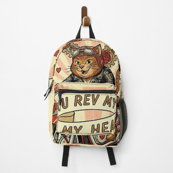 Item preview, You Rev My Heart: Rockabilly Biker Cat Valentine designed and sold by Art's Diner.