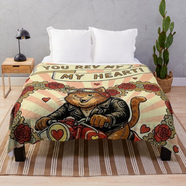 Item preview, You Rev My Heart: Rockabilly Biker Cat Valentine designed and sold by Art's Diner.