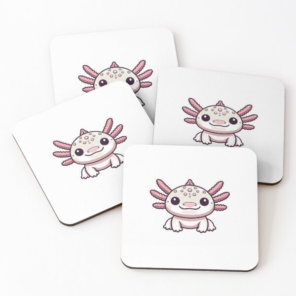 Item preview, Smiling Axolotl Big Eyes Pink designed and sold by IRON WINGS /USAF.