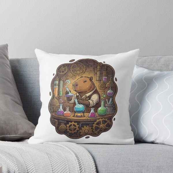 Item preview, Fantasy Steampunk Capybara Alchemist Scientist designed and sold by k3rstman1.