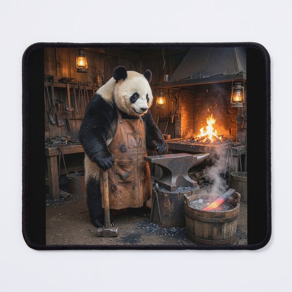 Item preview, Panda Blacksmith at His Anvil  designed and sold by Tridentulus.