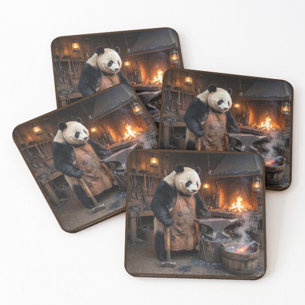 Item preview, Panda Blacksmith at His Anvil  designed and sold by Tridentulus.