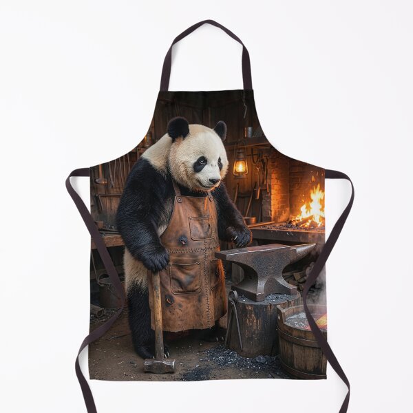 Item preview, Panda Blacksmith at His Anvil  designed and sold by Tridentulus.