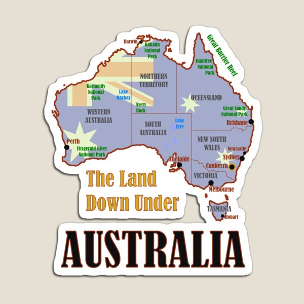 Item preview, Australia Map + Flag designed and sold by Beery.
