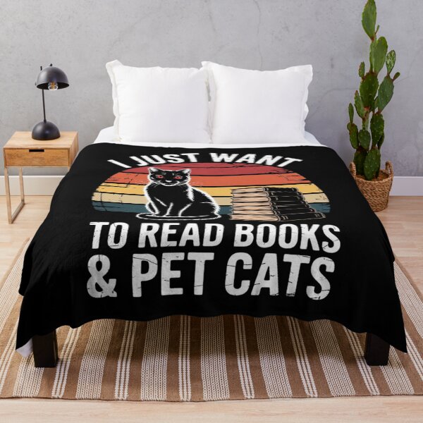 Item preview, I Just Want To Read Books And Pet Cats Cat designed and sold by Dakarothill.