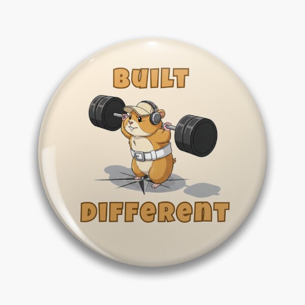 Item preview, Built Different Gym Hamster – Funny Motivational Workout Animal | Fitness Meme Powerlifting Design designed and sold by ArtisanBagel.