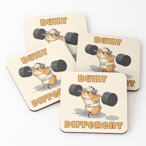 Item preview, Built Different Gym Hamster – Funny Motivational Workout Animal | Fitness Meme Powerlifting Design designed and sold by ArtisanBagel.