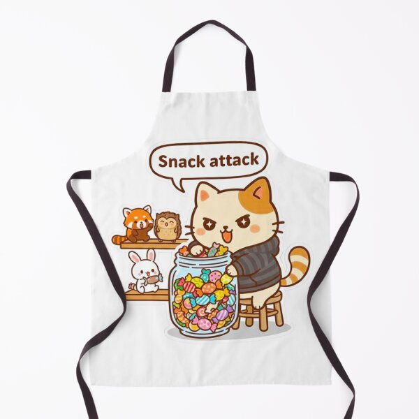 Item preview, Kawaii Cat Snack Attack - Cute Animals Candy Jar Illustration designed and sold by MT-Hub | Cute Aesthetic Art, Stickers & Phone Cases.