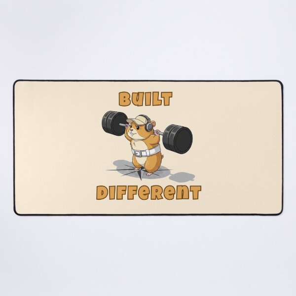 Item preview, Built Different Gym Hamster – Funny Motivational Workout Animal | Fitness Meme Powerlifting Design designed and sold by ArtisanBagel.