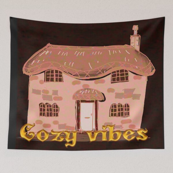Item preview, cozy vibes sepia cottage bookish cottage core thatched roof designed and sold by empressbat merch.