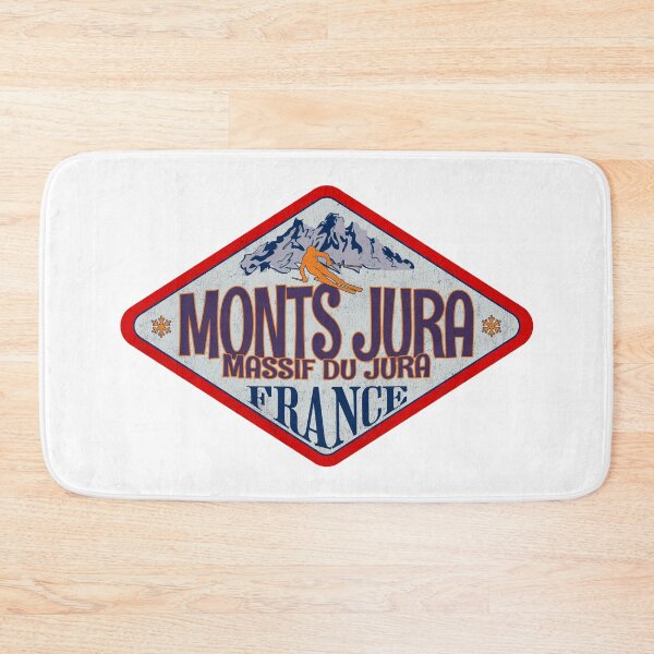 Item preview, Monts Jura, Jura, France, Vintage skiing badge design designed and sold by Wanderful-roads.