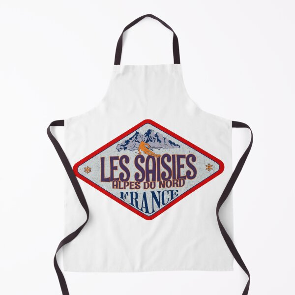 Item preview, Les Saisies, Alpes du Nord, France, Vintage skiing badge design designed and sold by Wanderful-roads.