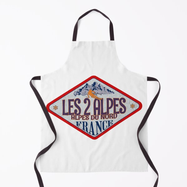 Item preview, Les 2 Alpes, Alpes du Nord, France, Vintage skiing badge design designed and sold by Wanderful-roads.