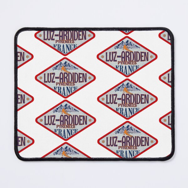 Item preview, Luz-Ardiden, Pyrénées, France, Vintage skiing badge design designed and sold by Wanderful-roads.
