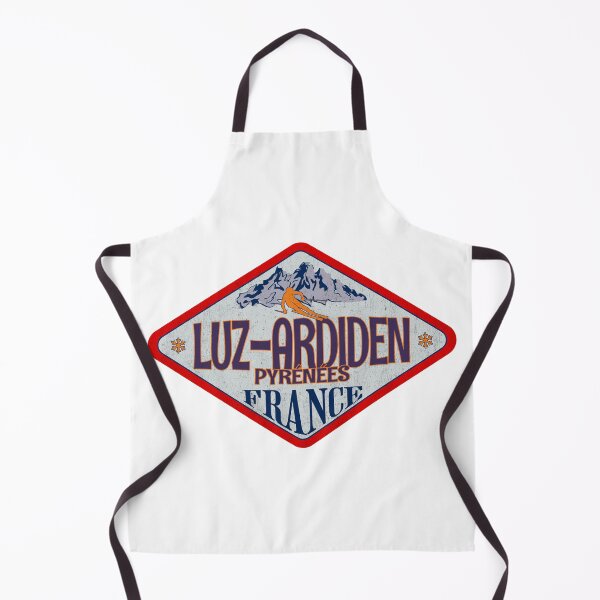 Item preview, Luz-Ardiden, Pyrénées, France, Vintage skiing badge design designed and sold by Wanderful-roads.