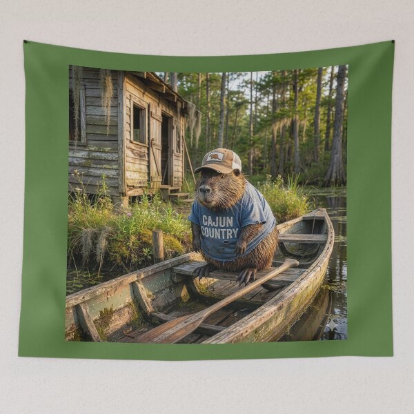 Item preview, Nutria in His Pirogue Somewhere in the Atchafalaya designed and sold by Tridentulus.