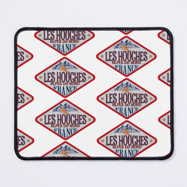Item preview, Les Houches, Alpes du Nord, France, Vintage skiing badge design designed and sold by Wanderful-roads.