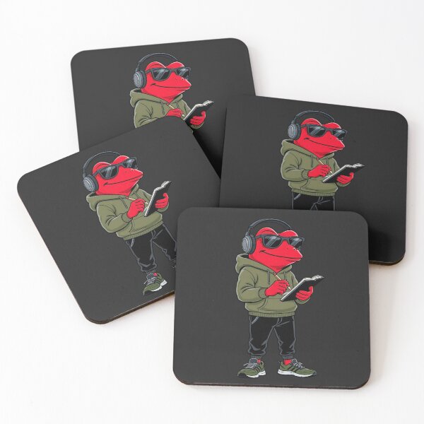 Item preview, Sketching Ideas Frog Illustration – Creative Red Frog Drawing with Notebook | Premium Flat Cartoon Art designed and sold by ColorSplash123.