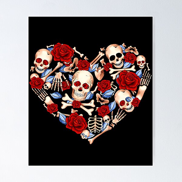 Item preview, Skeleton Heart Love Emblem designed and sold by glbponrquei96.