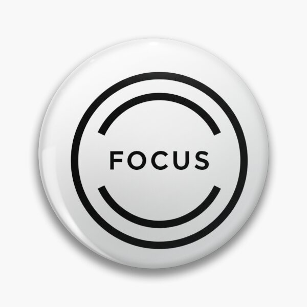 Item preview, Minimal FOCUS Vector Logo - Black & White Typography Circle designed and sold by INNER WINNER YOU.
