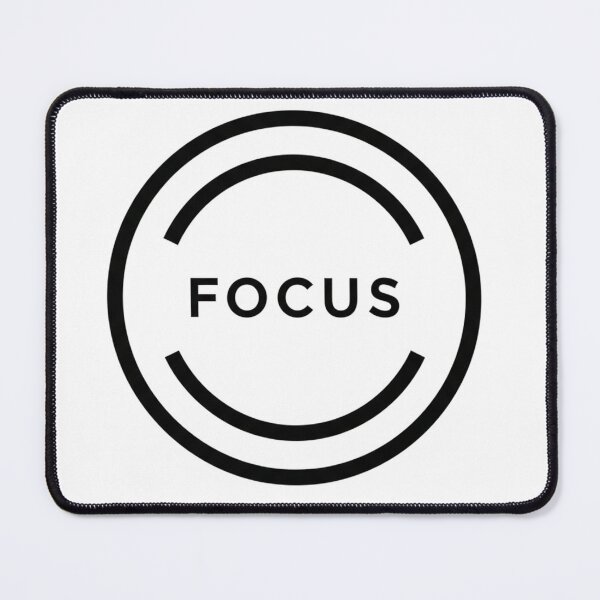 Item preview, Minimal FOCUS Vector Logo - Black & White Typography Circle designed and sold by INNER WINNER YOU.