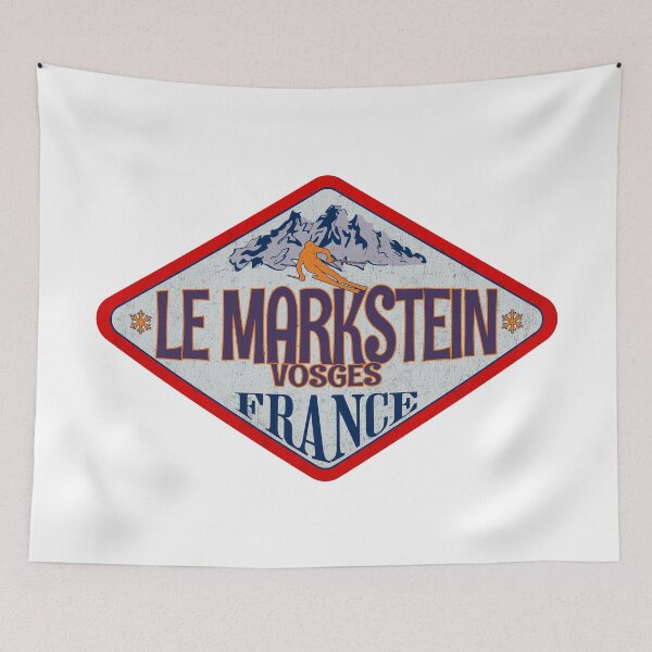 Item preview, Le Markstein, Vosges, France, Vintage skiing badge design designed and sold by Wanderful-roads.