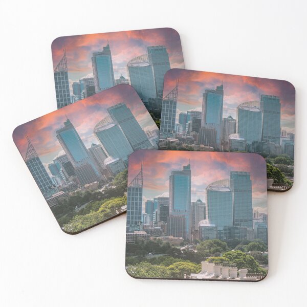 Item preview, Sydney Skyline Panorama in Golden Evening Light Art designed and sold by Mauswohn.