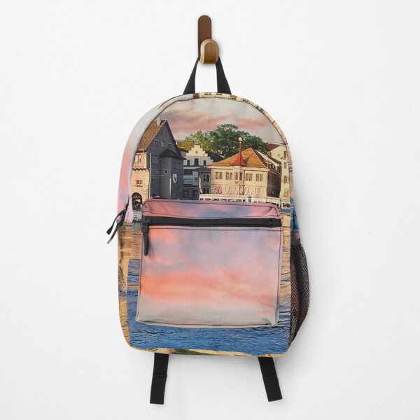 Item preview, Zurich skyline at Limmatquay at sunset designed and sold by Mauswohn.
