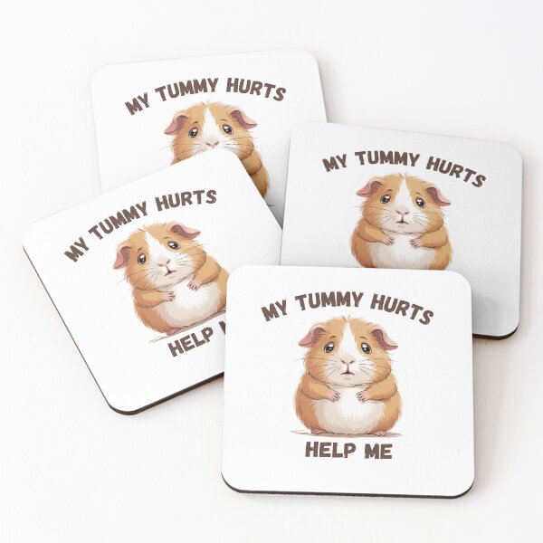 Item preview, "My tummy hurts help me" cute guinea pig designed and sold by Chris-graphics-art.