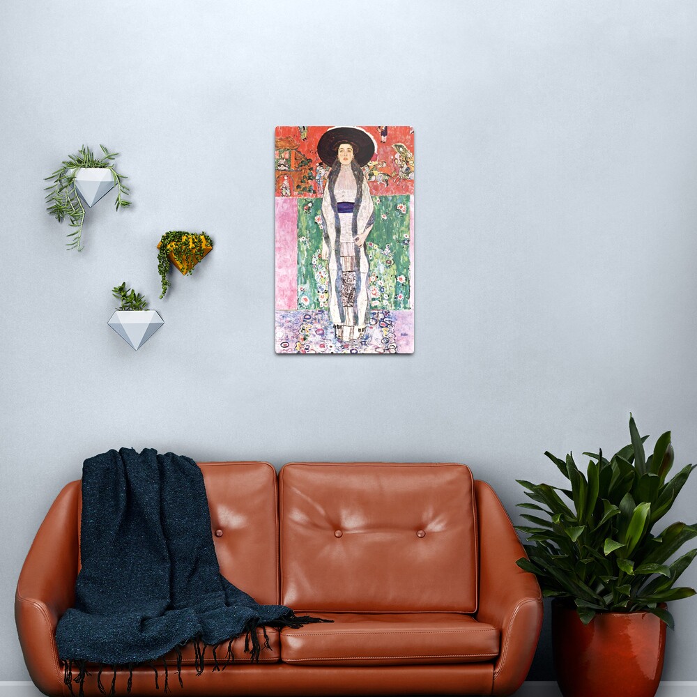 HD. Portrait of Adele Bloch-Bauer II, by Gustav Klimt . HIGH DEFINITION Metal Print