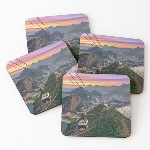 Item preview, Rio de Janeiro skyline with Sugarloaf Mountain at sunset designed and sold by Mauswohn.